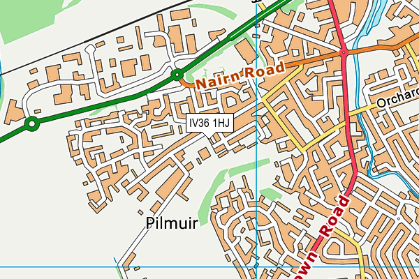 IV36 1HJ map - OS VectorMap District (Ordnance Survey)