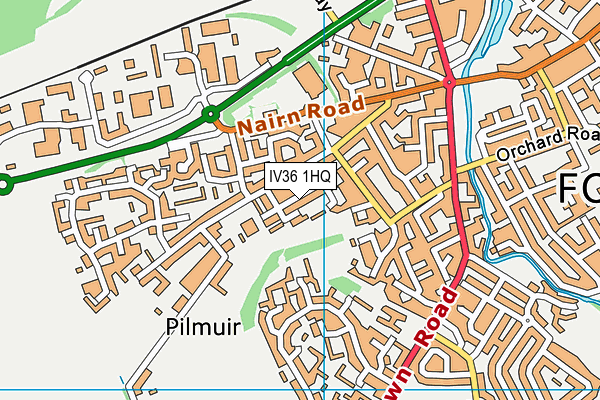 IV36 1HQ map - OS VectorMap District (Ordnance Survey)