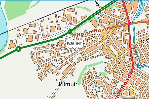 IV36 1HT map - OS VectorMap District (Ordnance Survey)