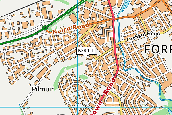 IV36 1LT map - OS VectorMap District (Ordnance Survey)