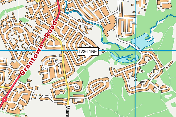 IV36 1NE map - OS VectorMap District (Ordnance Survey)