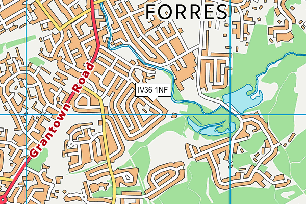 IV36 1NF map - OS VectorMap District (Ordnance Survey)