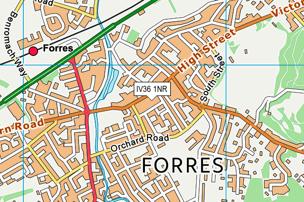 IV36 1NR map - OS VectorMap District (Ordnance Survey)