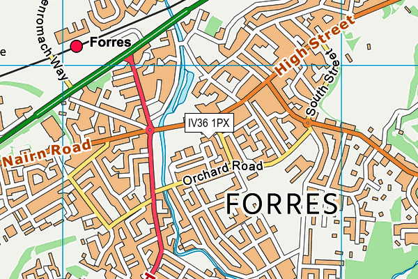 IV36 1PX map - OS VectorMap District (Ordnance Survey)