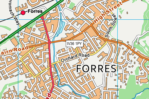 IV36 1PY map - OS VectorMap District (Ordnance Survey)