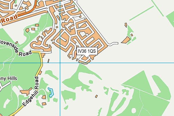 IV36 1QS map - OS VectorMap District (Ordnance Survey)