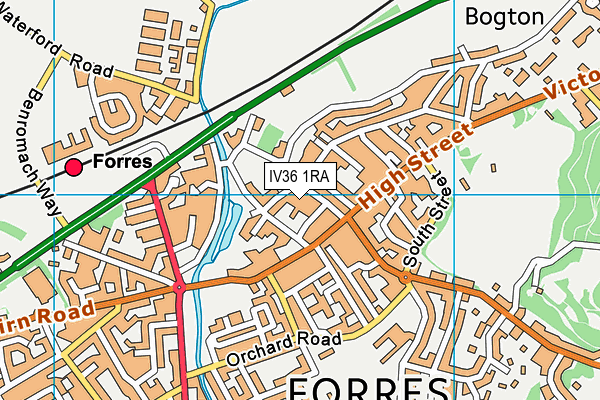 IV36 1RA map - OS VectorMap District (Ordnance Survey)