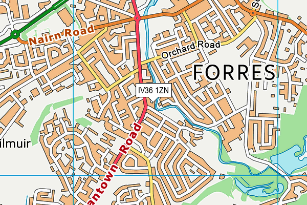 IV36 1ZN map - OS VectorMap District (Ordnance Survey)