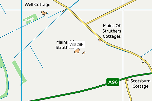 IV36 2BH map - OS VectorMap District (Ordnance Survey)