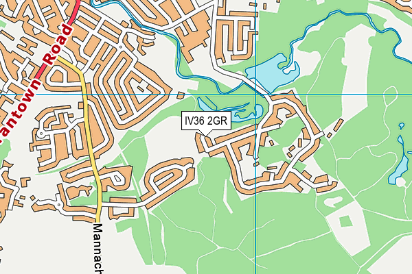 IV36 2GR map - OS VectorMap District (Ordnance Survey)