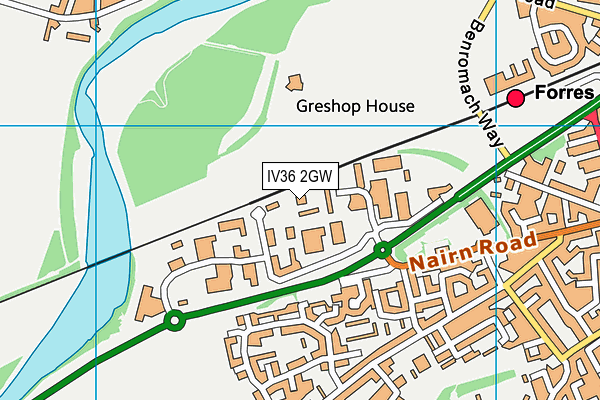IV36 2GW map - OS VectorMap District (Ordnance Survey)