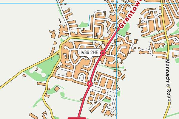 IV36 2HE map - OS VectorMap District (Ordnance Survey)