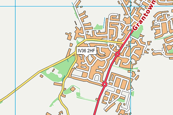 IV36 2HF map - OS VectorMap District (Ordnance Survey)