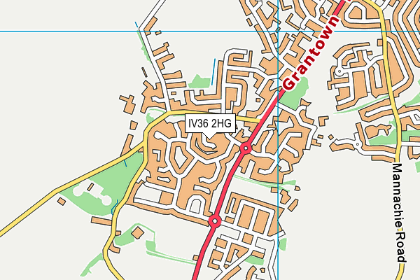 IV36 2HG map - OS VectorMap District (Ordnance Survey)