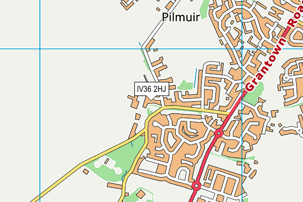 IV36 2HJ map - OS VectorMap District (Ordnance Survey)