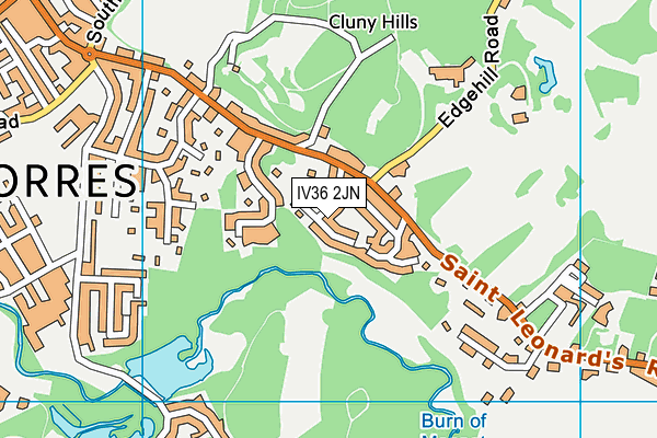 IV36 2JN map - OS VectorMap District (Ordnance Survey)
