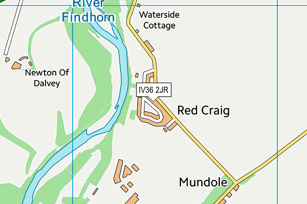 IV36 2JR map - OS VectorMap District (Ordnance Survey)