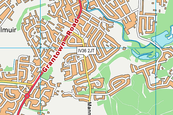 IV36 2JT map - OS VectorMap District (Ordnance Survey)