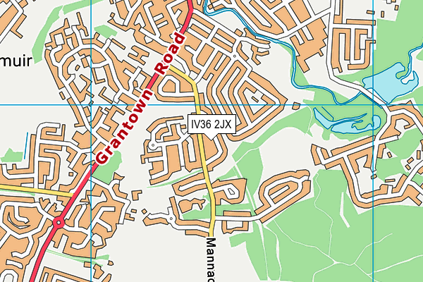 IV36 2JX map - OS VectorMap District (Ordnance Survey)