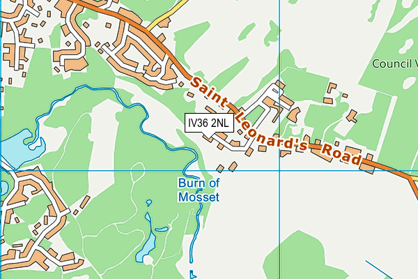 IV36 2NL map - OS VectorMap District (Ordnance Survey)