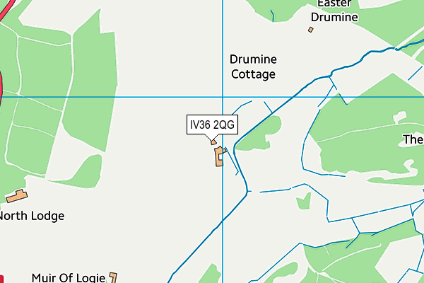 IV36 2QG map - OS VectorMap District (Ordnance Survey)