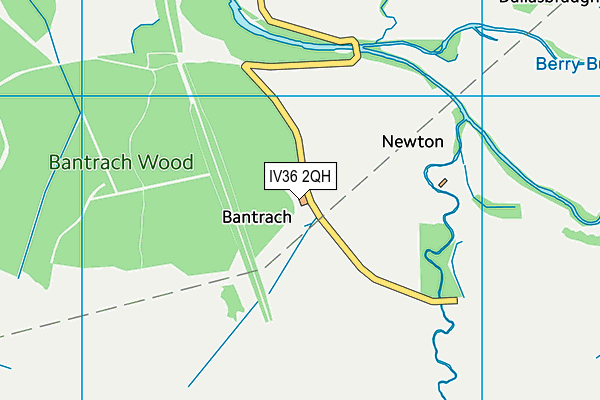 IV36 2QH map - OS VectorMap District (Ordnance Survey)