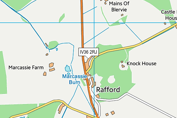IV36 2RJ map - OS VectorMap District (Ordnance Survey)