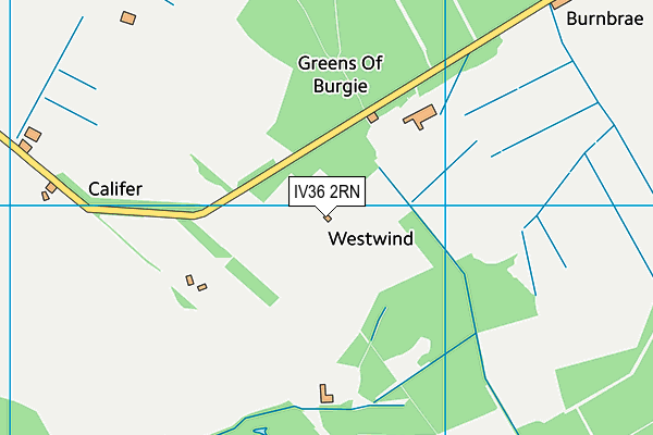 IV36 2RN map - OS VectorMap District (Ordnance Survey)