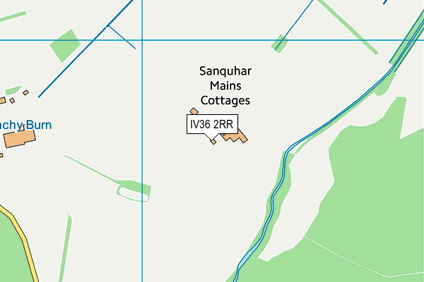 IV36 2RR map - OS VectorMap District (Ordnance Survey)