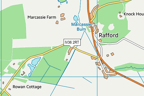 IV36 2RT map - OS VectorMap District (Ordnance Survey)