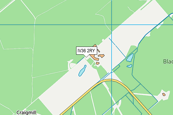 IV36 2RY map - OS VectorMap District (Ordnance Survey)