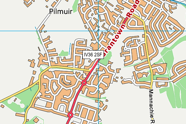 IV36 2SF map - OS VectorMap District (Ordnance Survey)