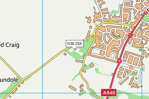 IV36 2SX map - OS VectorMap District (Ordnance Survey)