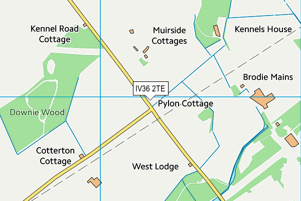 IV36 2TE map - OS VectorMap District (Ordnance Survey)