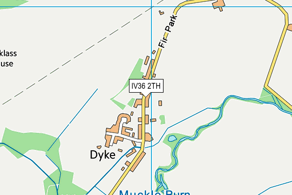 IV36 2TH map - OS VectorMap District (Ordnance Survey)