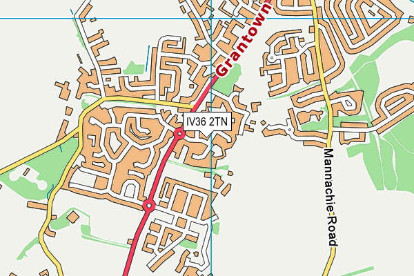 IV36 2TN map - OS VectorMap District (Ordnance Survey)