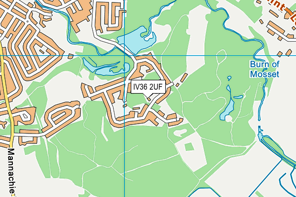 IV36 2UF map - OS VectorMap District (Ordnance Survey)