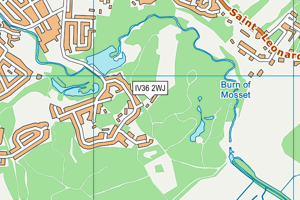 IV36 2WJ map - OS VectorMap District (Ordnance Survey)