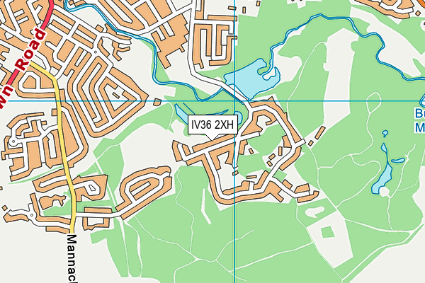 IV36 2XH map - OS VectorMap District (Ordnance Survey)