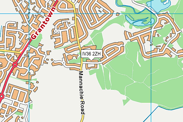 IV36 2ZH map - OS VectorMap District (Ordnance Survey)