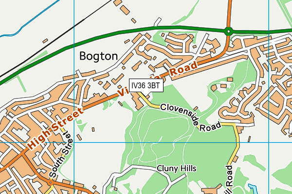 IV36 3BT map - OS VectorMap District (Ordnance Survey)