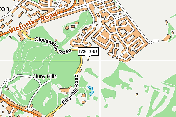 IV36 3BU map - OS VectorMap District (Ordnance Survey)