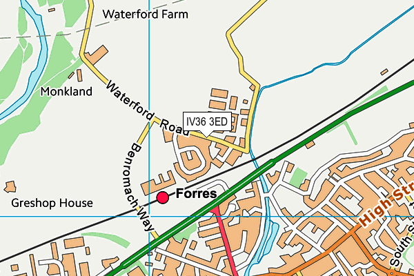 IV36 3ED map - OS VectorMap District (Ordnance Survey)
