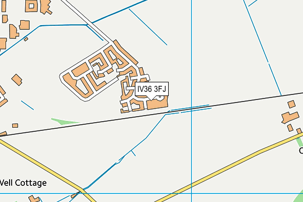 IV36 3FJ map - OS VectorMap District (Ordnance Survey)