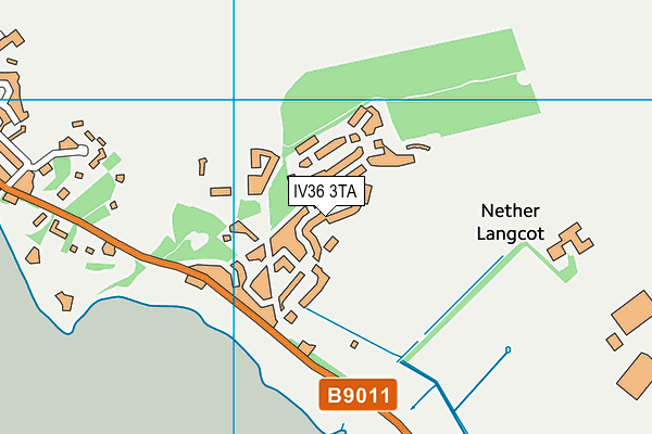 IV36 3TA map - OS VectorMap District (Ordnance Survey)