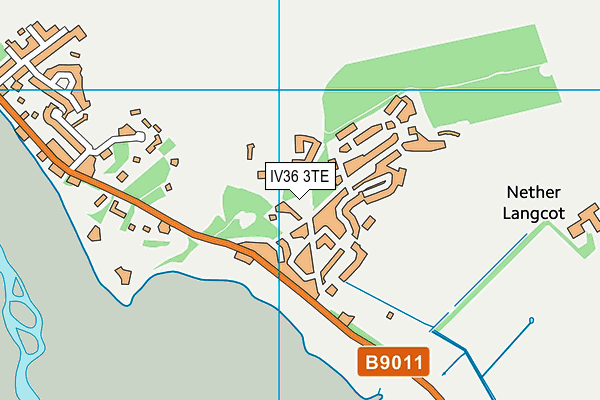IV36 3TE map - OS VectorMap District (Ordnance Survey)