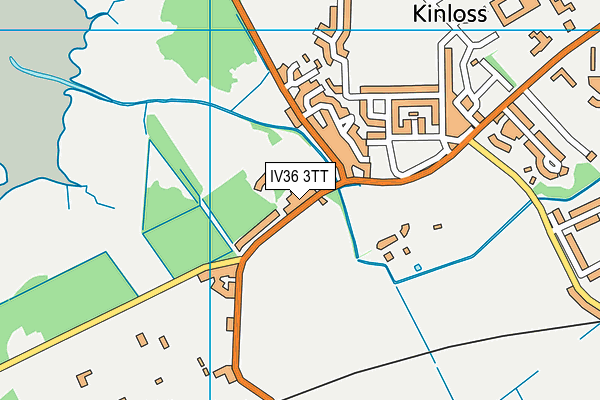 IV36 3TT map - OS VectorMap District (Ordnance Survey)