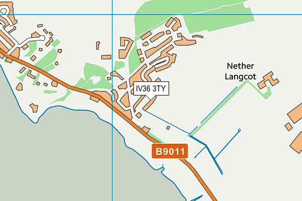 IV36 3TY map - OS VectorMap District (Ordnance Survey)