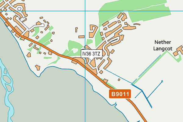 IV36 3TZ map - OS VectorMap District (Ordnance Survey)