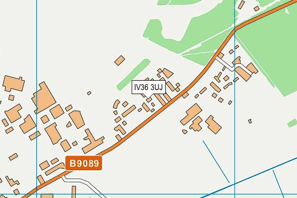 IV36 3UJ map - OS VectorMap District (Ordnance Survey)